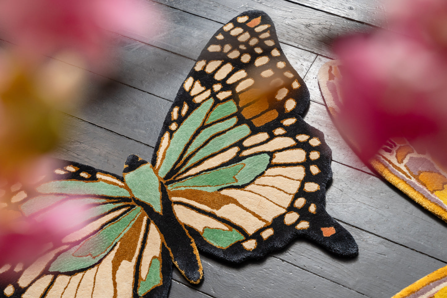 A Kaleidoscope of Papillons Hand-Tufted Rugs