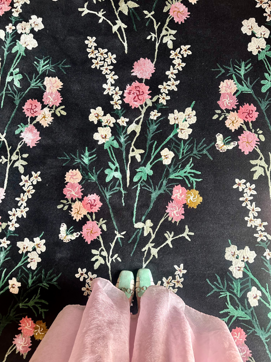 Flowers of Virtue Graphite - Hand Tufted Rug