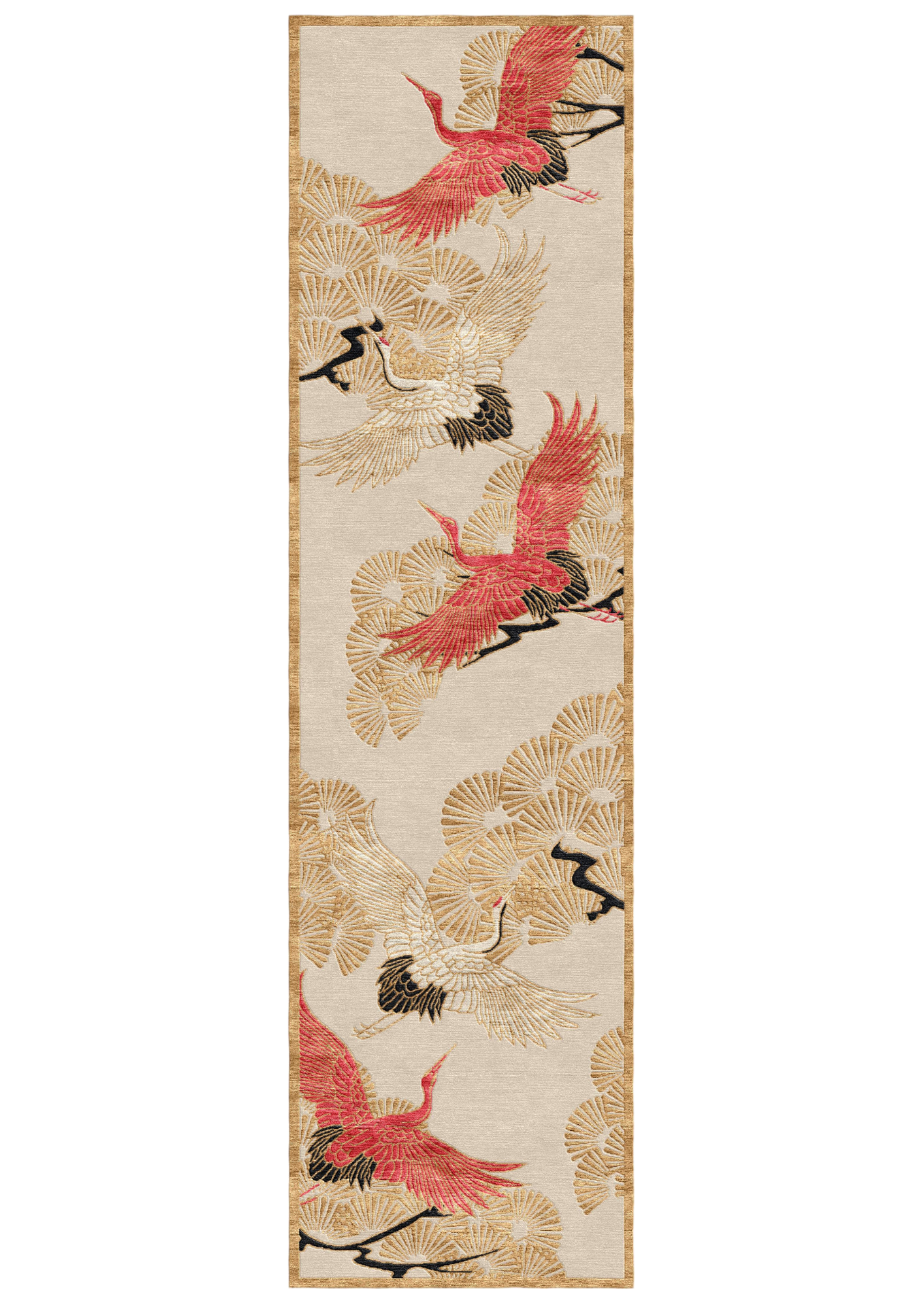 Cranes in Trees - Hand Tufted Runner