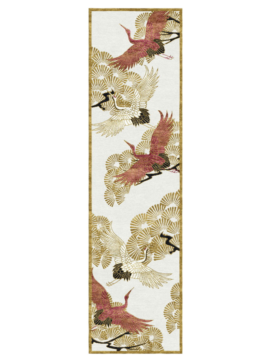 Cranes in Trees - Hand Tufted Runner