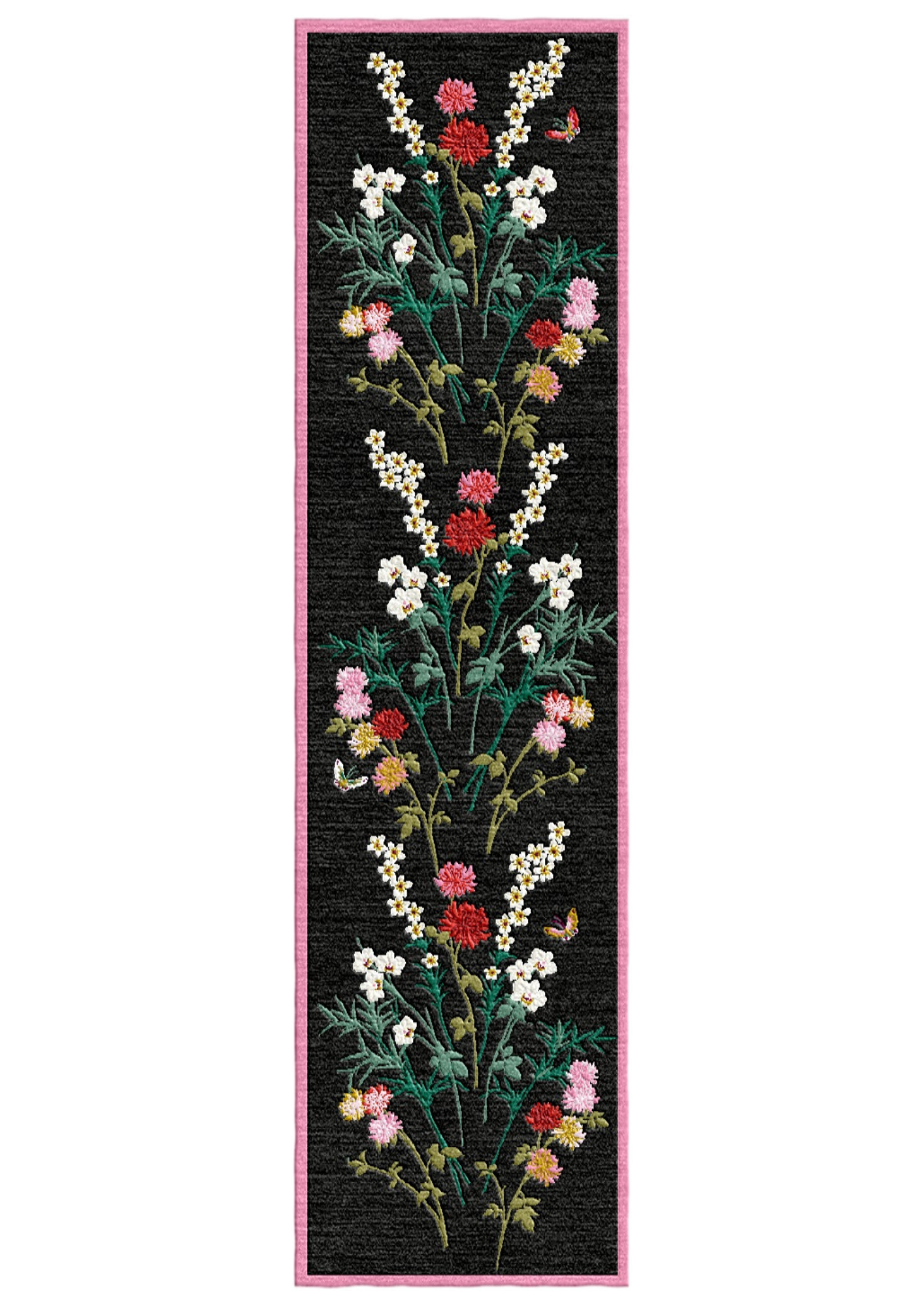 Flowers of Virtue Sardinian Pink - Hand Tufted Runner