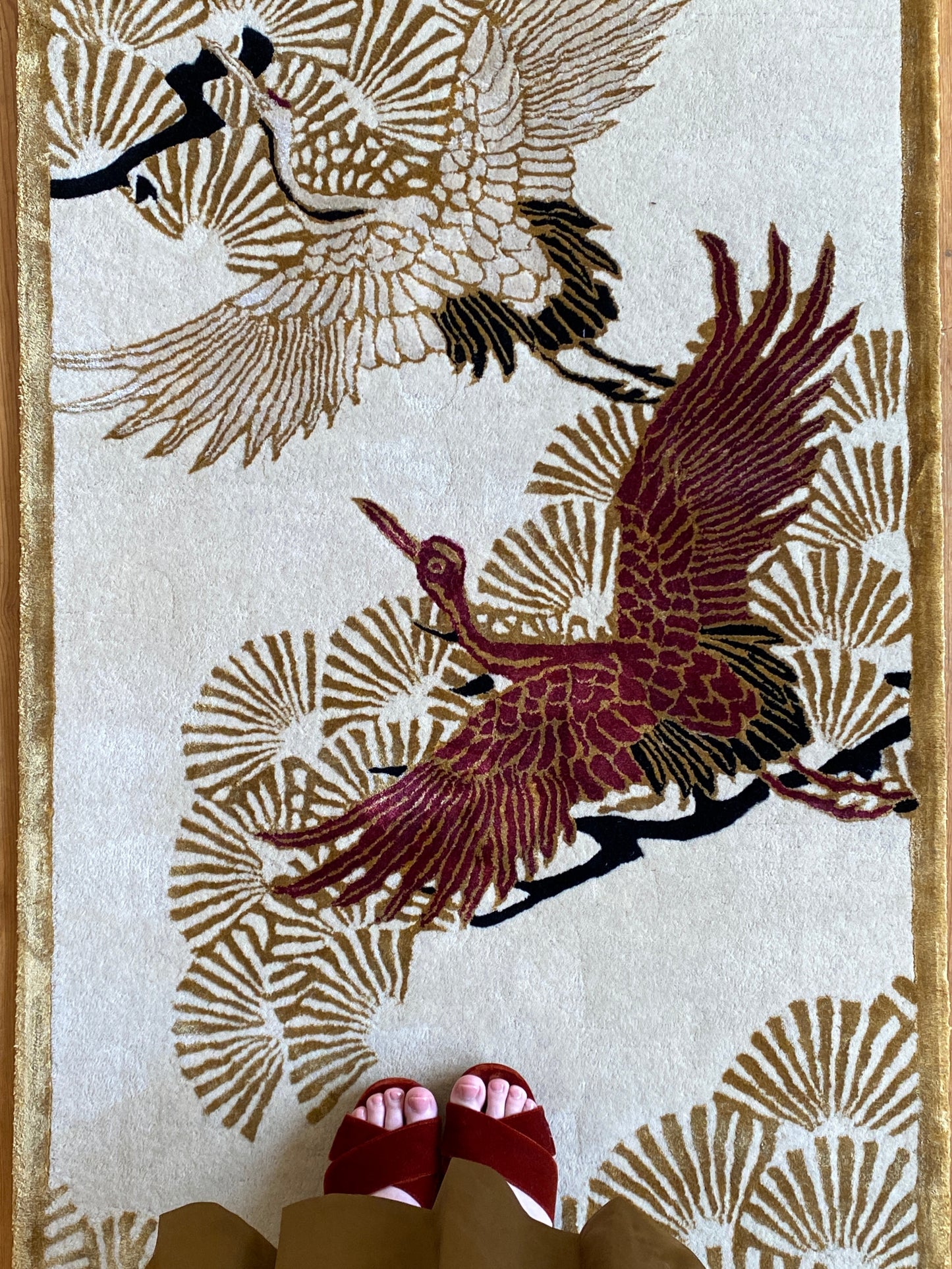 Cranes in Trees - Hand Tufted Runner
