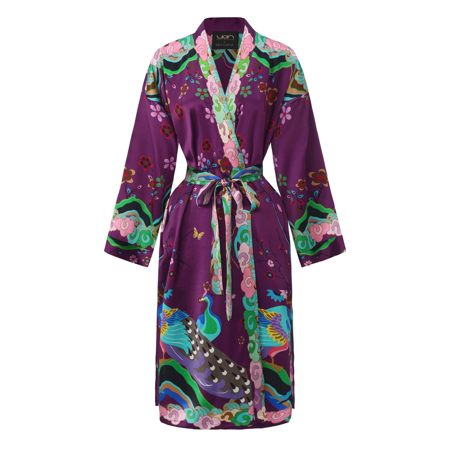 Kujaku Peacock Silk Kimono