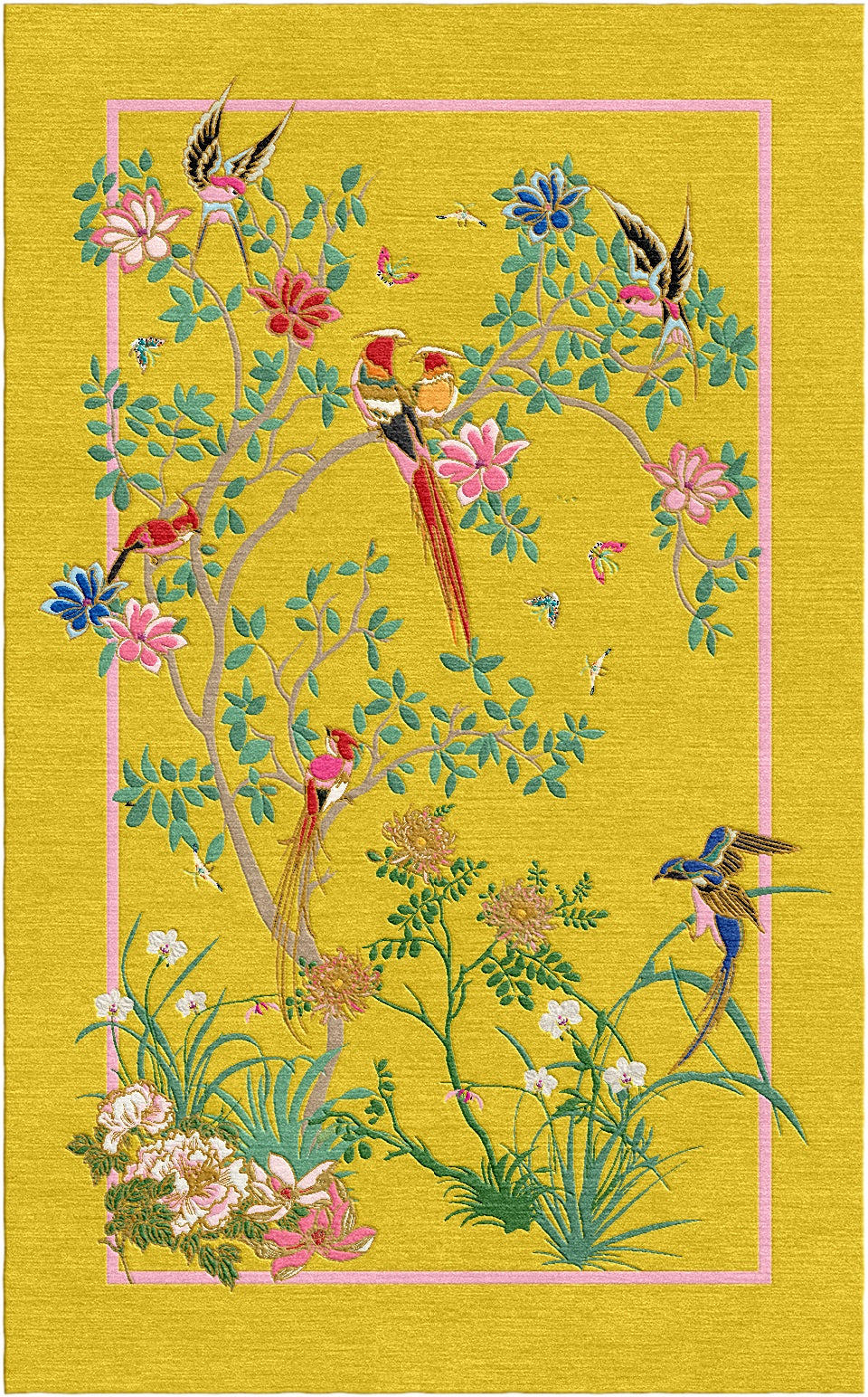 Birdsong Yellow - Hand Tufted Rug