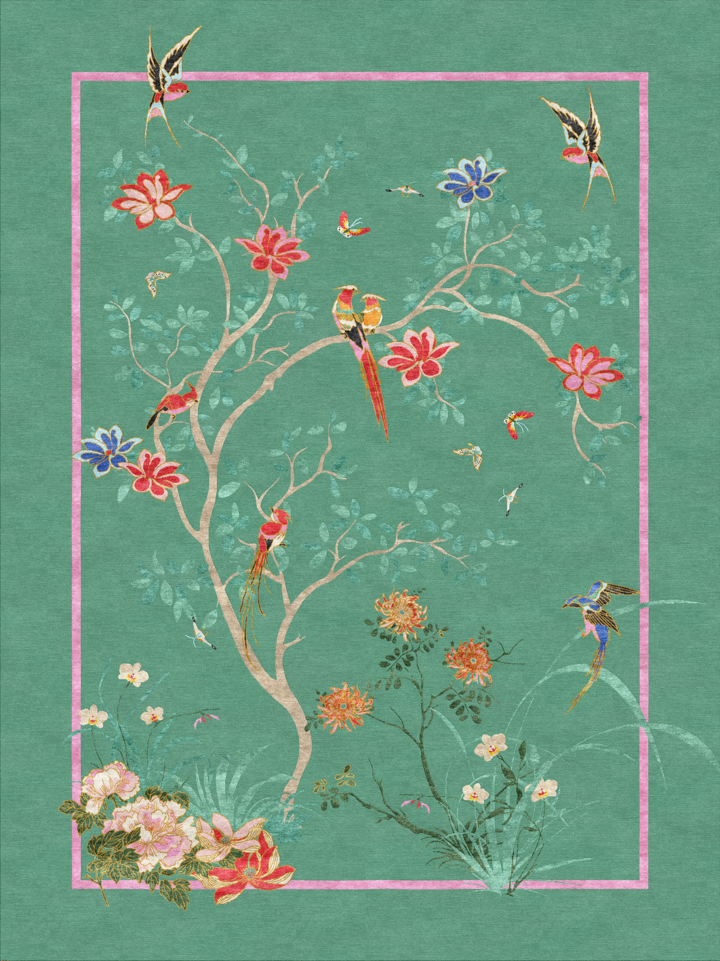 Birdsong Jade - Hand Tufted Rug