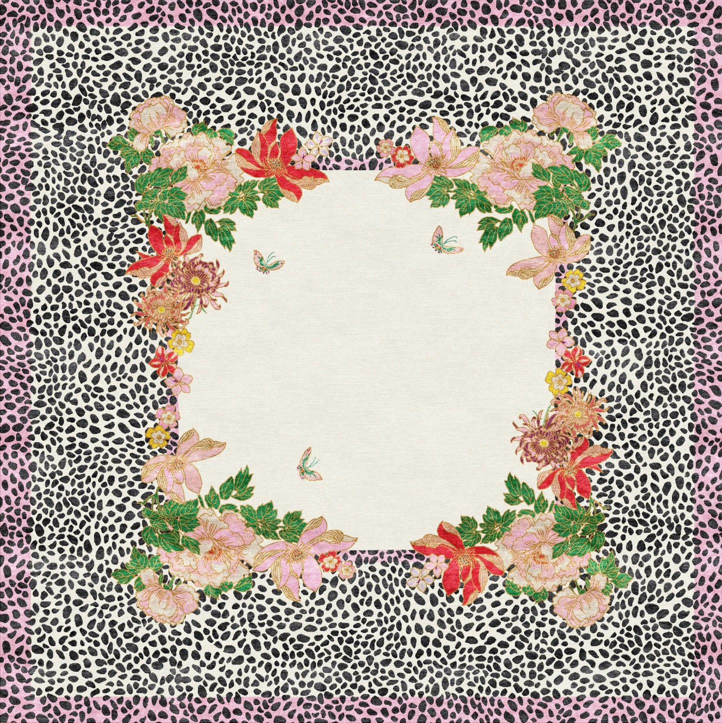 Cheetah Florals - Hand Tufted Rug
