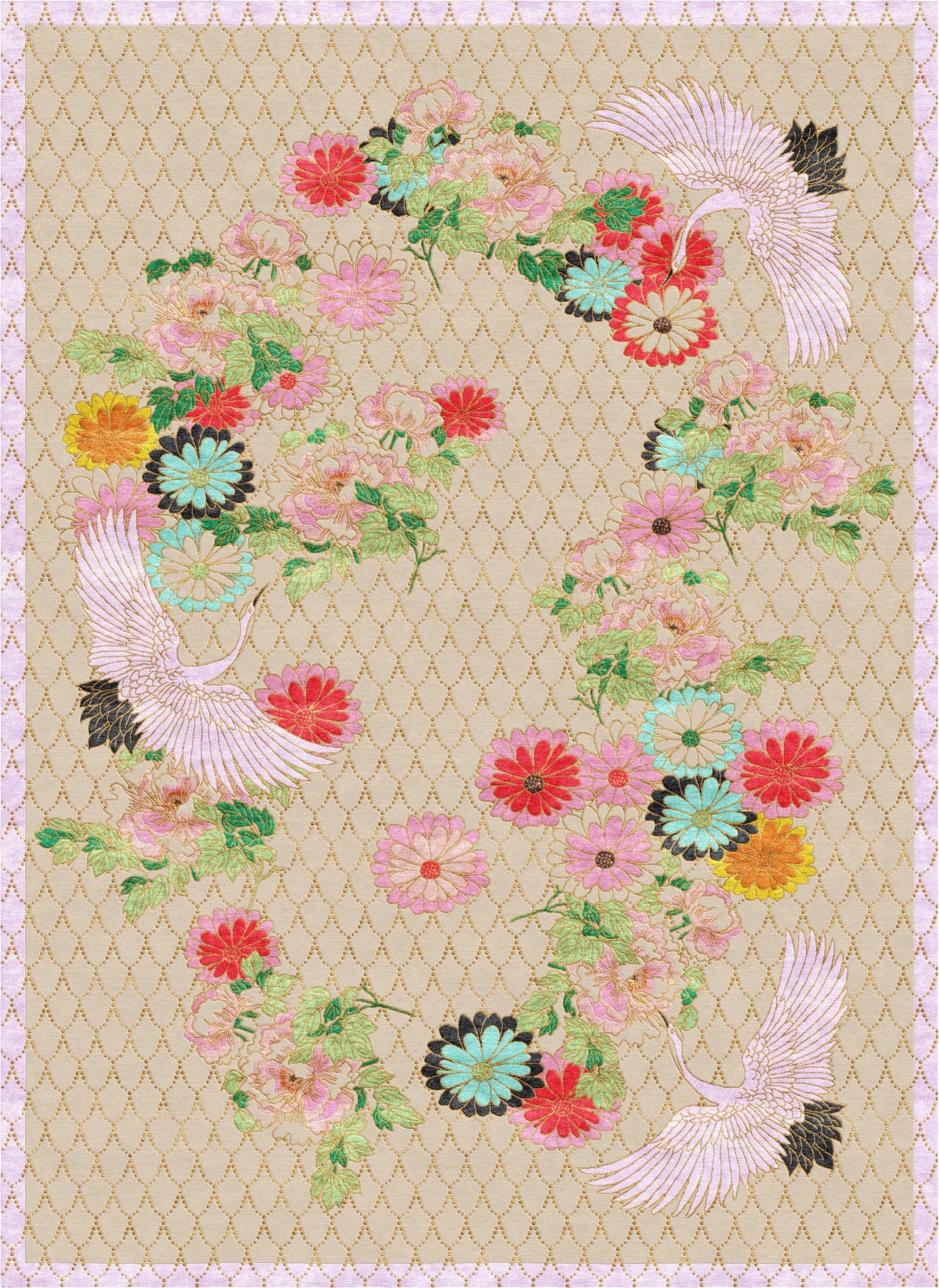 Floral Jewels - Hand Knotted Rug