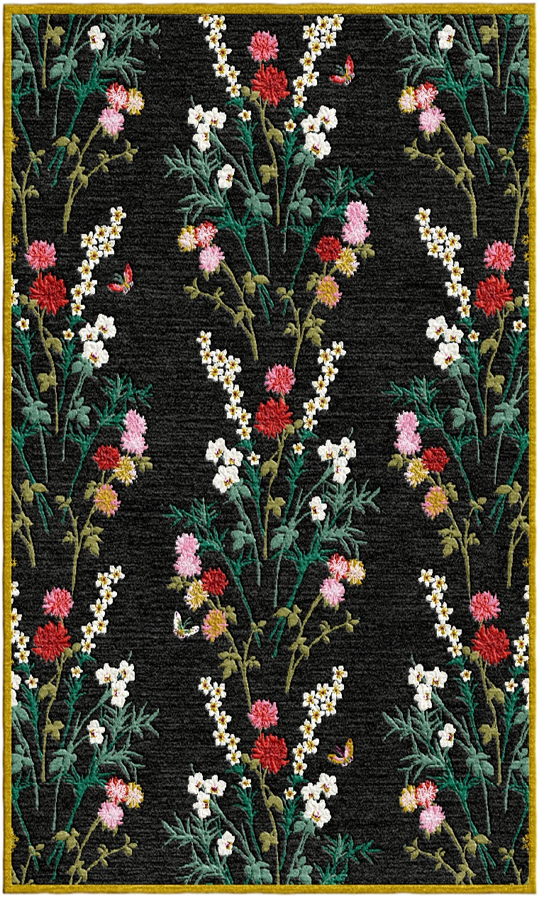 Flowers of Virtue Graphite - Hand Tufted Rug - Sample