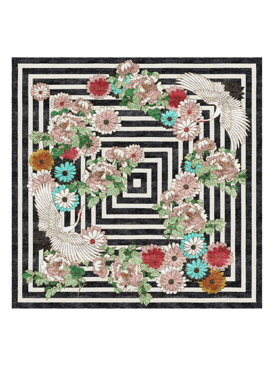 Kimono Noir - Hand Tufted Rug