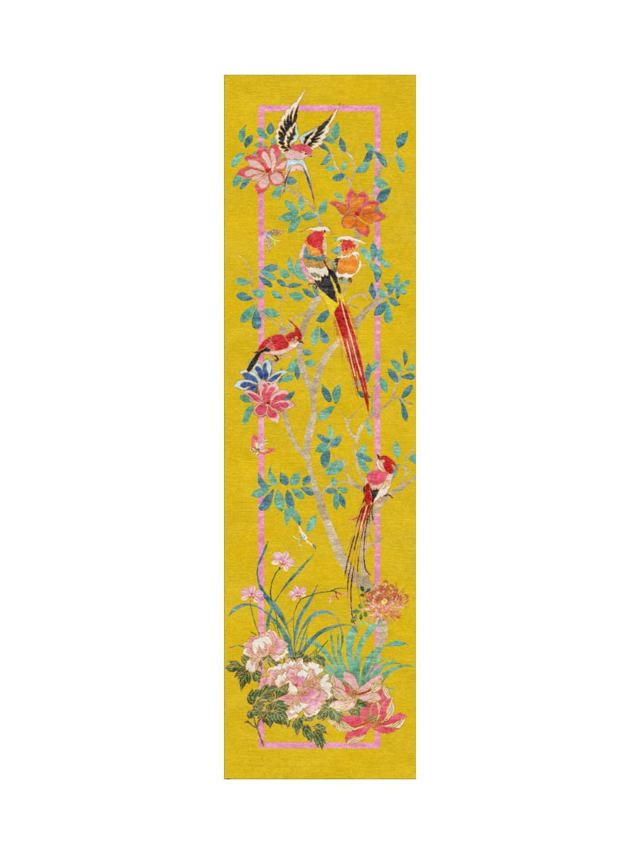 Birdsong Yellow - Hand Tufted Runner