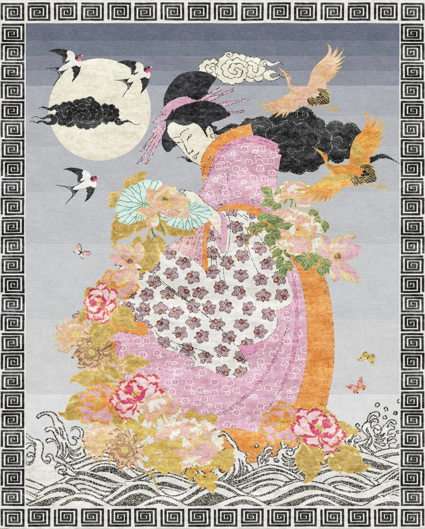 Geisha Florals - Hand Knotted Rug