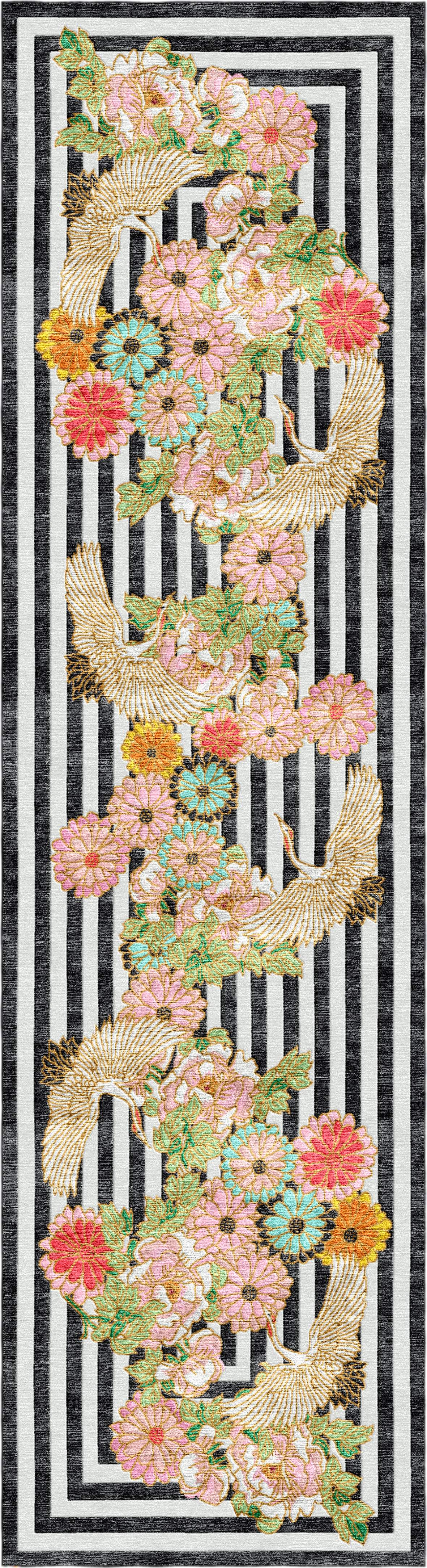 Kimono Noir - Hand Tufted Runner - Sample