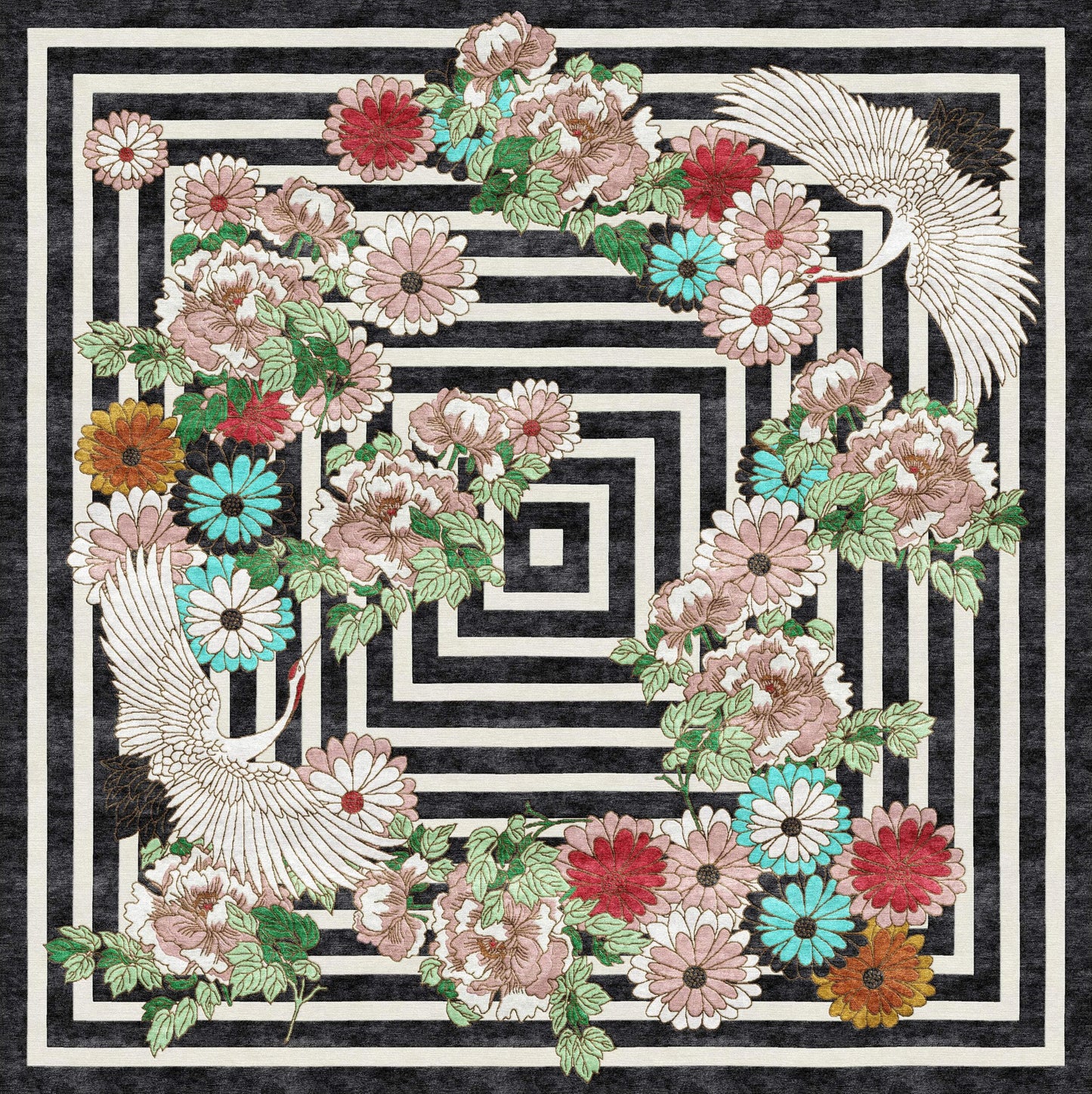 Kimono Noir - Hand Tufted Rug