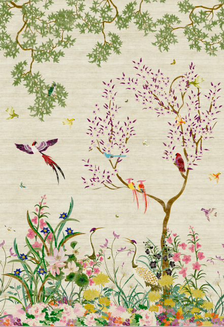 One Hundred Birds One Hundred Flowers - Wallpaper