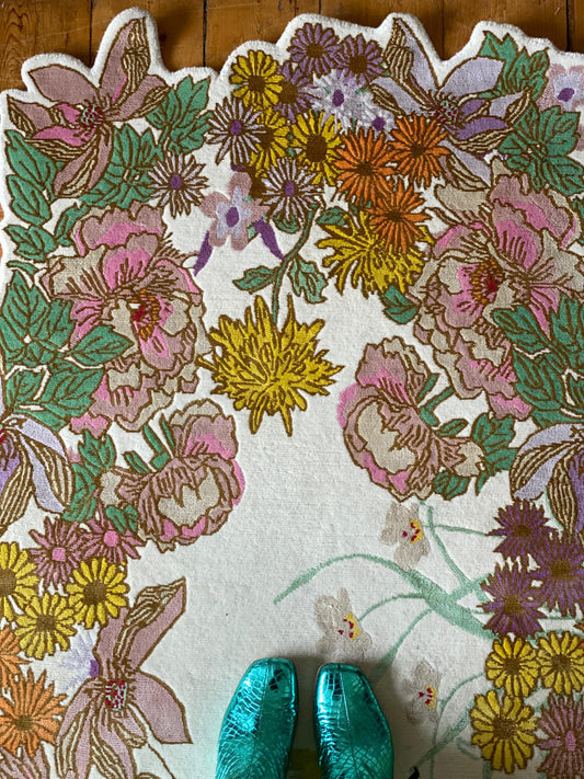 One Hundred Flowers - Hand Knotted Runner - Sample