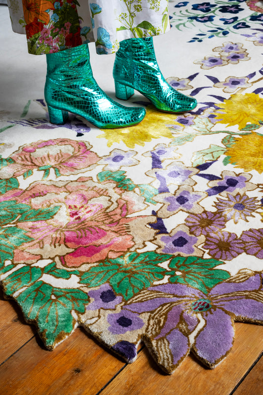 One Hundred Flowers - Hand Tufted Rug - Sample