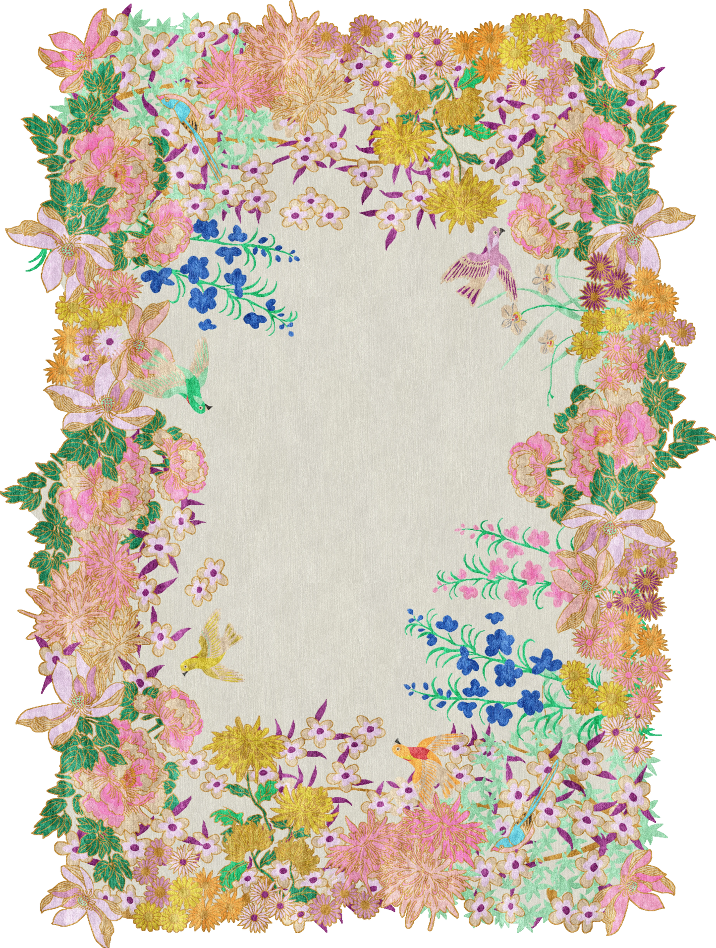 One Hundred Flowers - Hand Tufted Rug