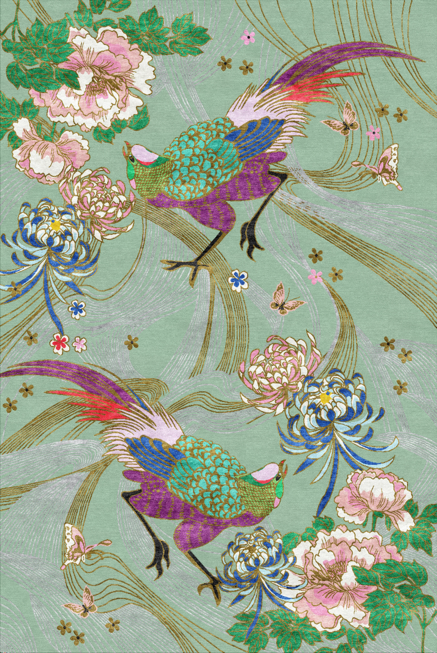 Phoenix Green - Hand Knotted Rug