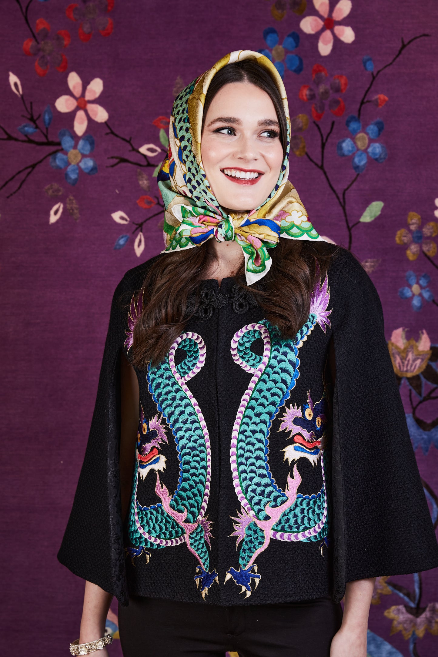 Talisman Silk Jacquard Scarf