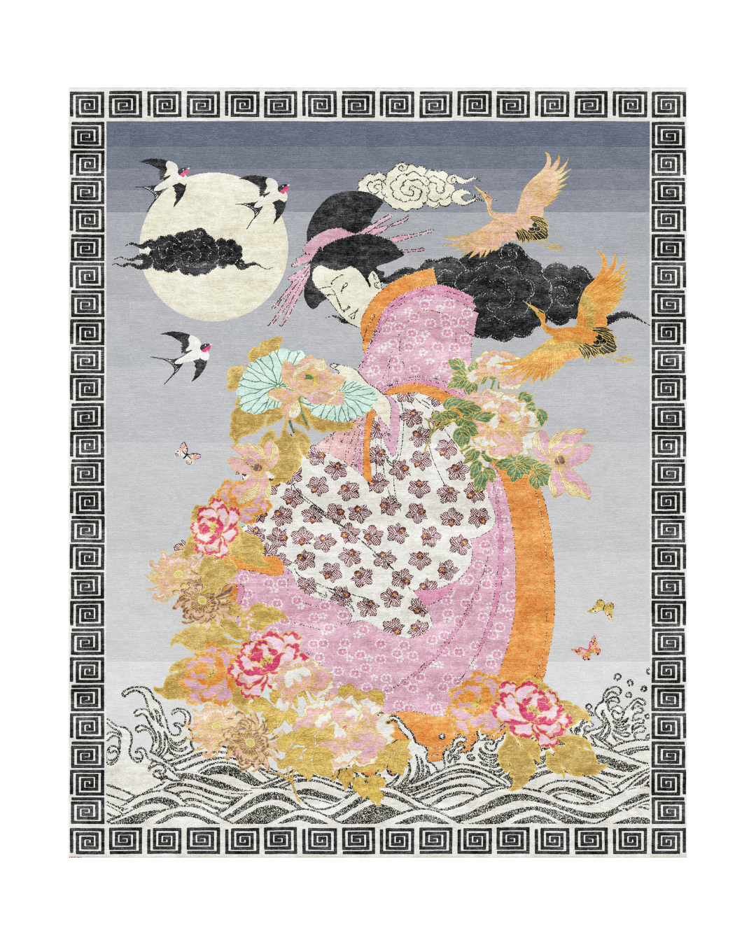 Geisha Florals - Hand Knotted Rug