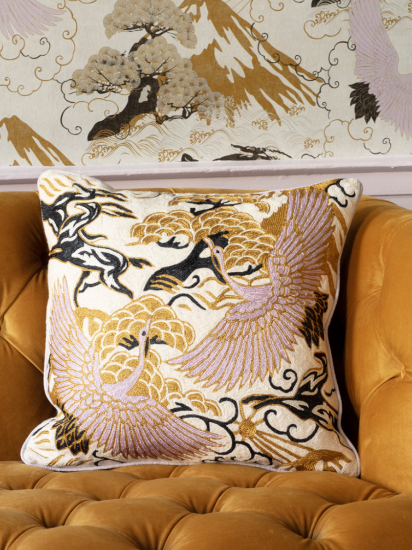 Eternal Toile - Crewel Embroidery Cushion