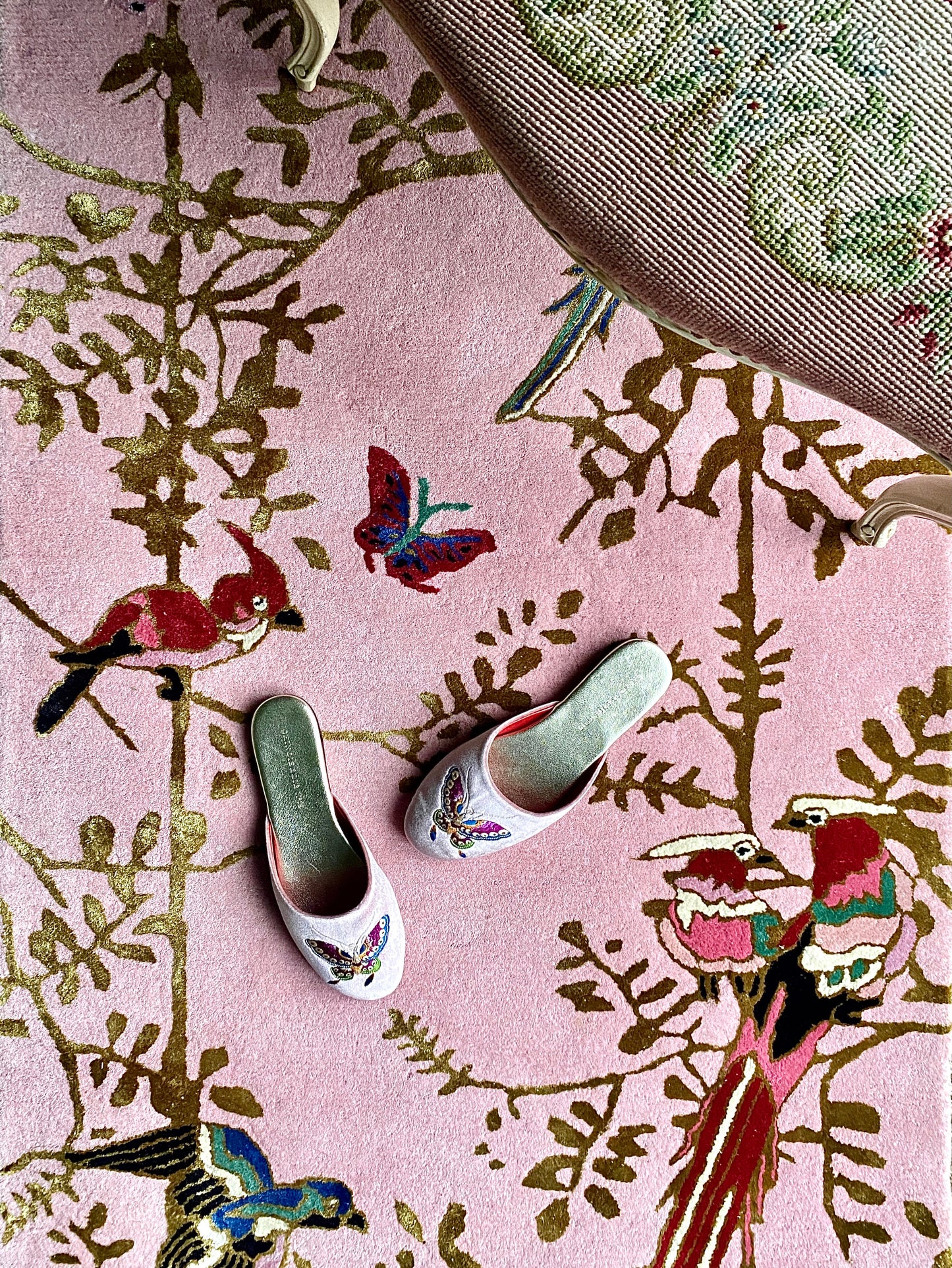 Jardin de Orient Pink & Gold - Hand Tufted Runner