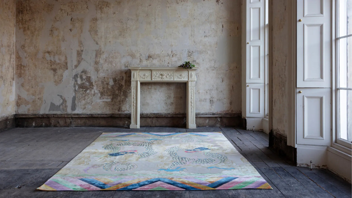 Chinoiserie rug designs, wallpaper & fabric by Wendy Morrison.