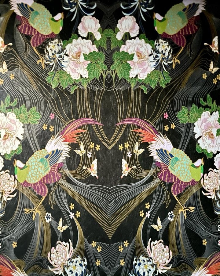 Phoenix  Black Wallpaper - Sample