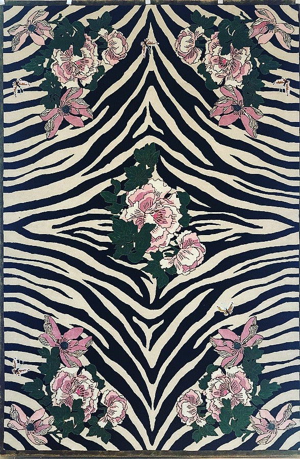 Zebra Florals - Hand Tufted Rug
