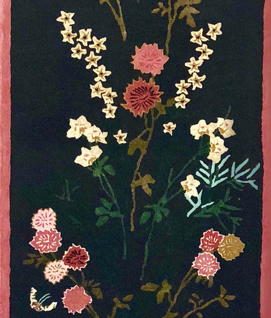 Flowers of Virtue Sardinian Pink - Hand Tufted Runner