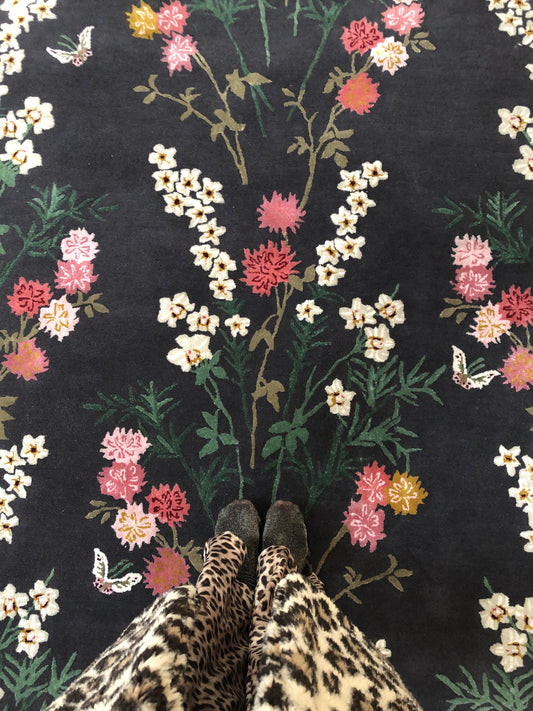 Flowers of Virtue Graphite - Hand Tufted Rug