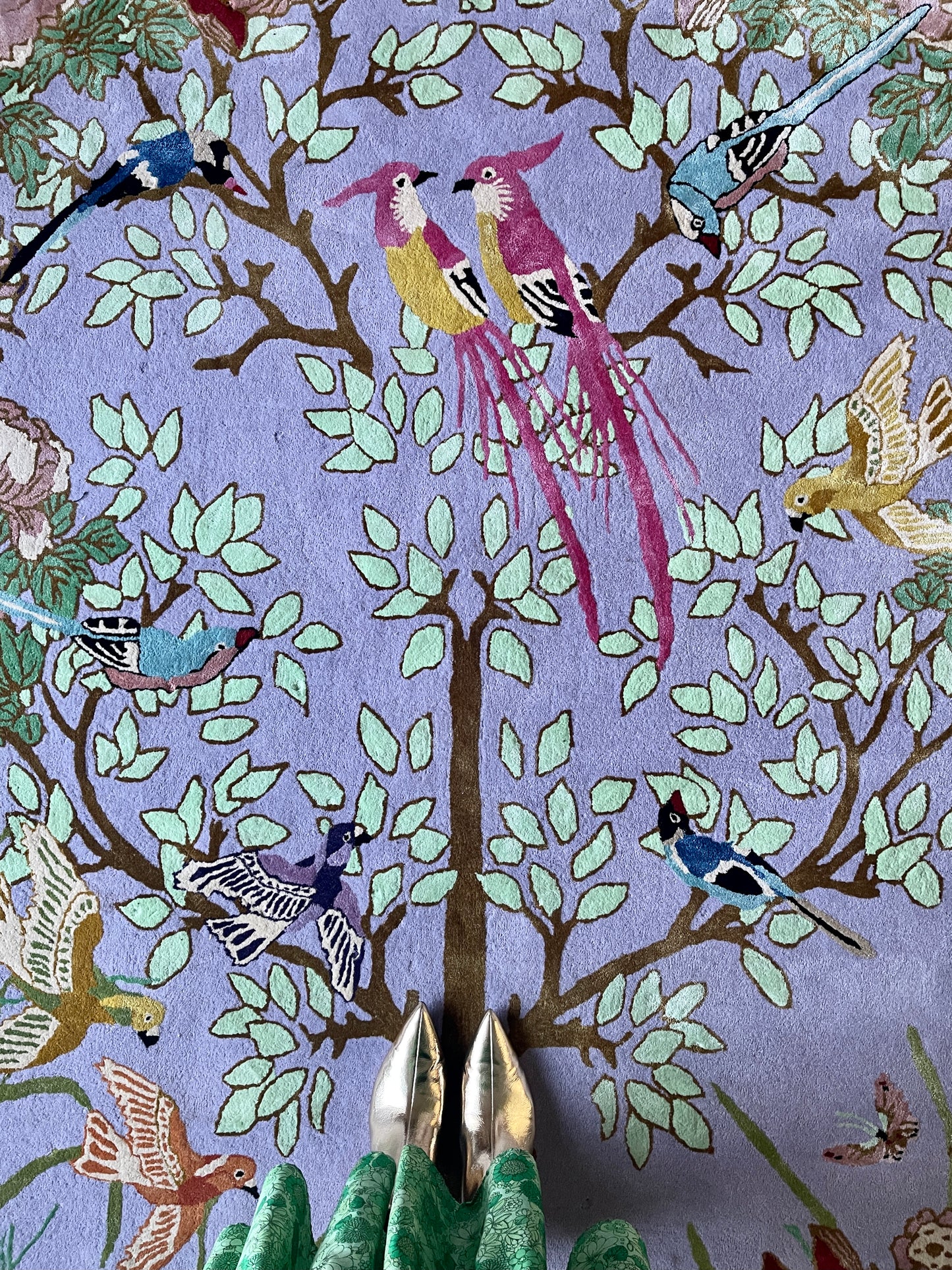Love Birds Lilac - Hand Tufted Rug